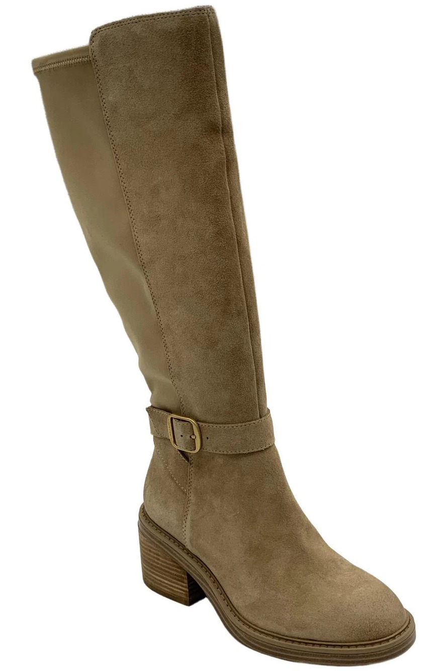 Vince Camuto Women's Suede Wide Shaft Tall Boots Vianah2 Tortilla - Medium